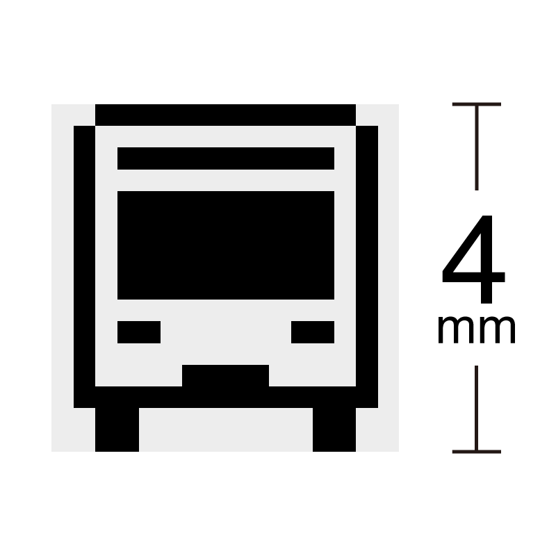 バス 出勤 外出 ドット絵アイコン 小サイズ 浸透印