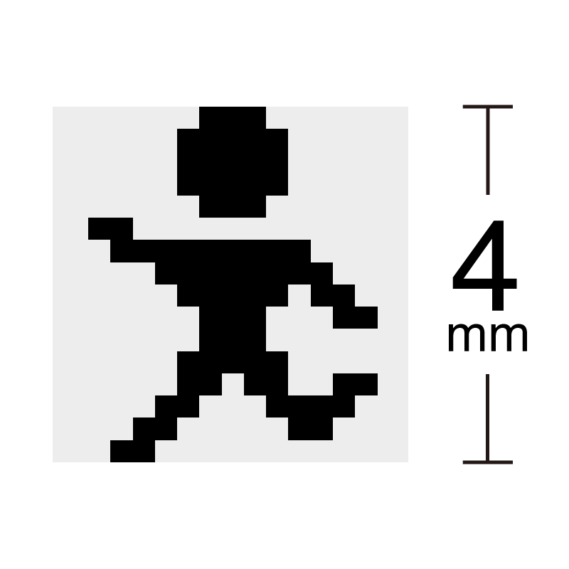 ランニング 運動 ドット絵アイコン 小サイズ 浸透印