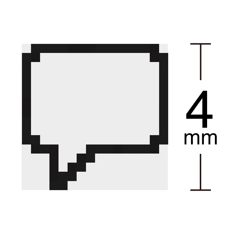 吹き出し SNS 会議 議事録 ドット絵アイコン 小サイズ 浸透印