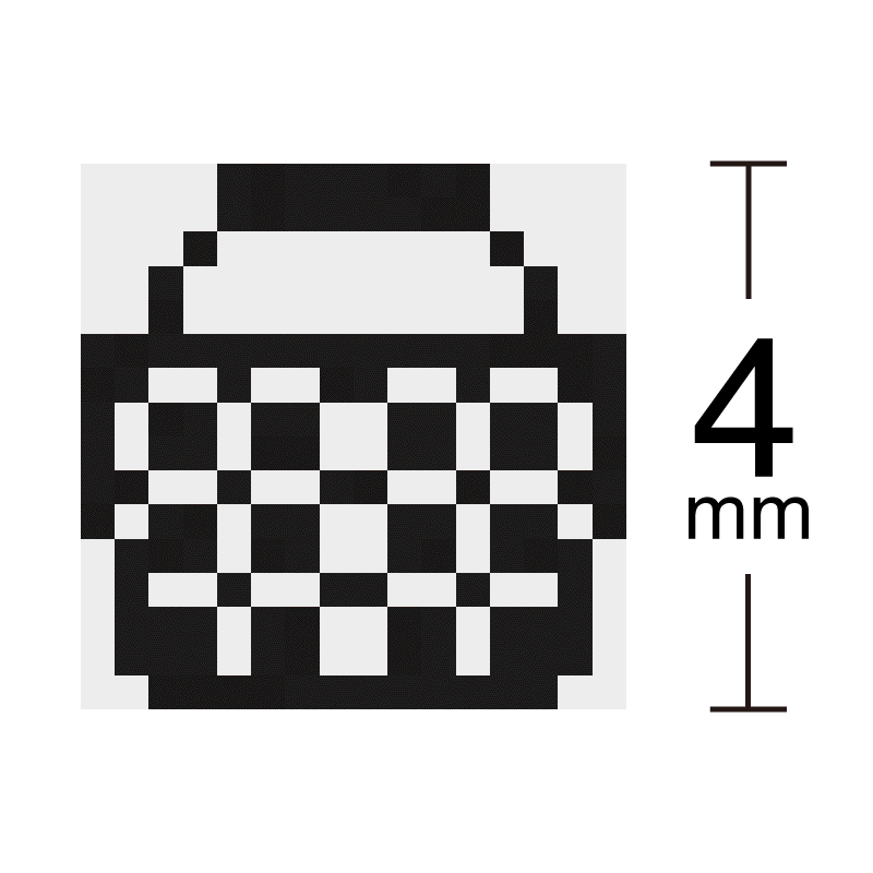 カゴ 買い物 スーパー ドット絵アイコン 小サイズ 浸透印