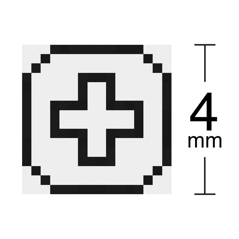 病院 クリニック ドット絵アイコン 小サイズ 浸透印