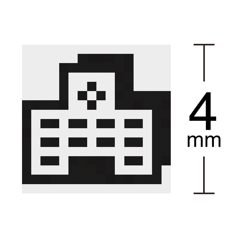 学校 勉強 ドット絵アイコン 小サイズ 浸透印