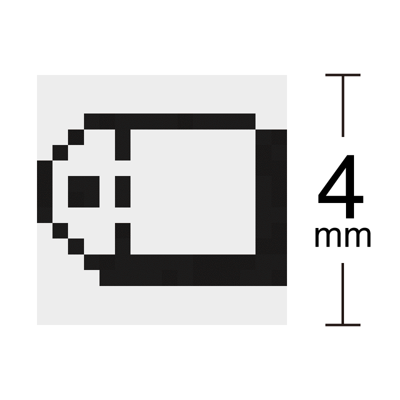 タグ チェック ドット絵アイコン 小サイズ 浸透印