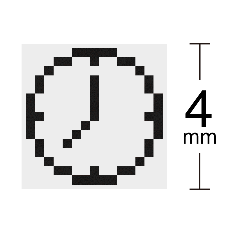 時計 アポイント スケジュール ドット絵アイコン 小サイズ 浸透印