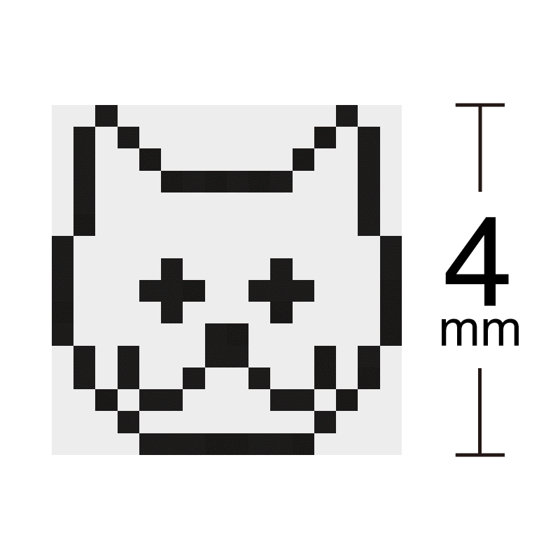 猫 動物 ペット かわいい ドット絵アイコン 小サイズ 浸透印
