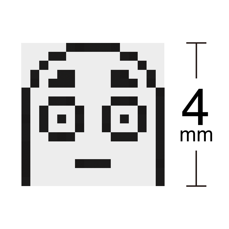 表情 素の顔 ドット絵アイコン 小サイズ 浸透印