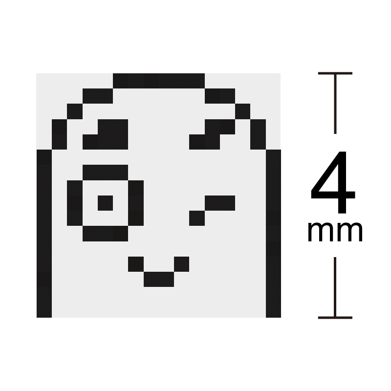 表情 ウィンク お茶目 ドット絵アイコン 小サイズ 浸透印