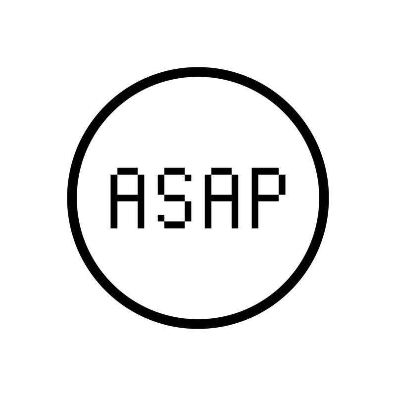 ASAP スタンプ 直径6.5mm 浸透印 なる早 早め 早急