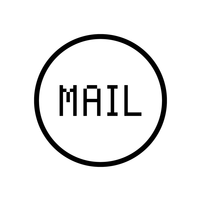 MAIL スタンプ 直径6.5mm 浸透印 メール 手紙