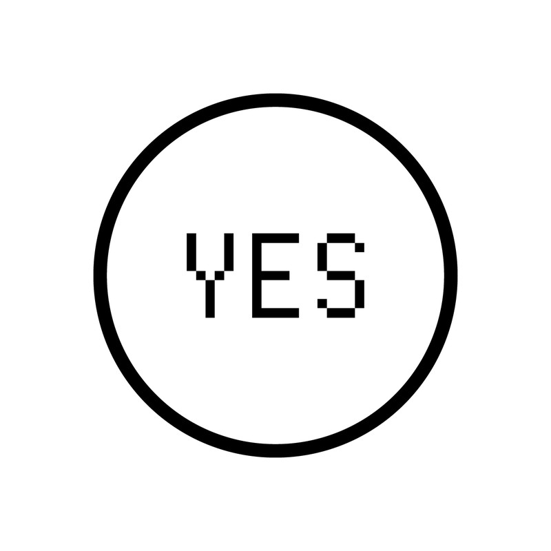 YES スタンプ 直径6.5mm 浸透印 はい イエス